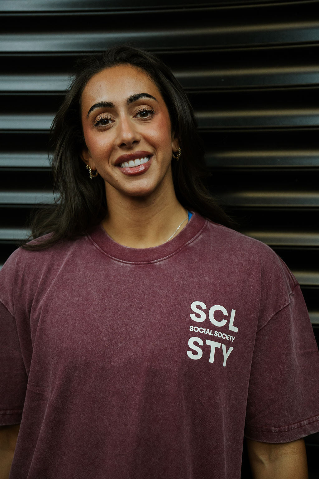 Oversized T-shirt - Maroon