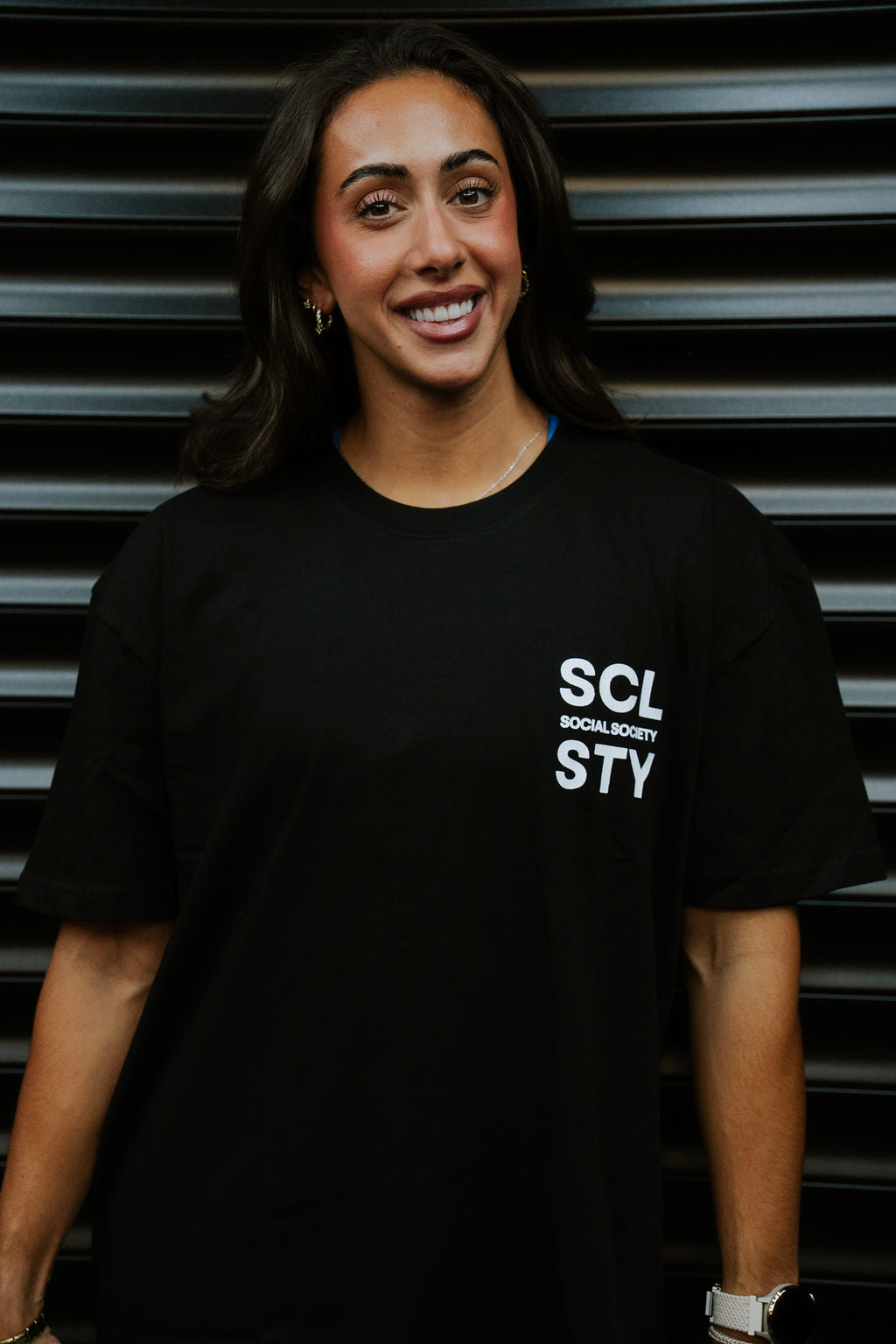 Oversized T-shirt - black & white