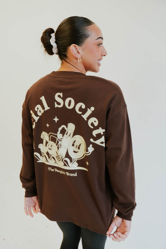Long sleeve T-shirt - Brown