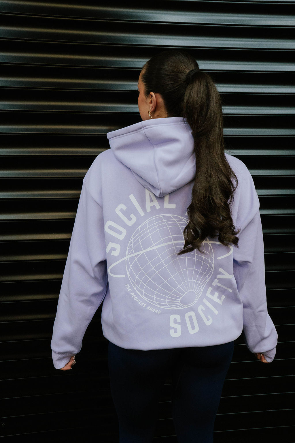 Stonewash hoodie - Violet