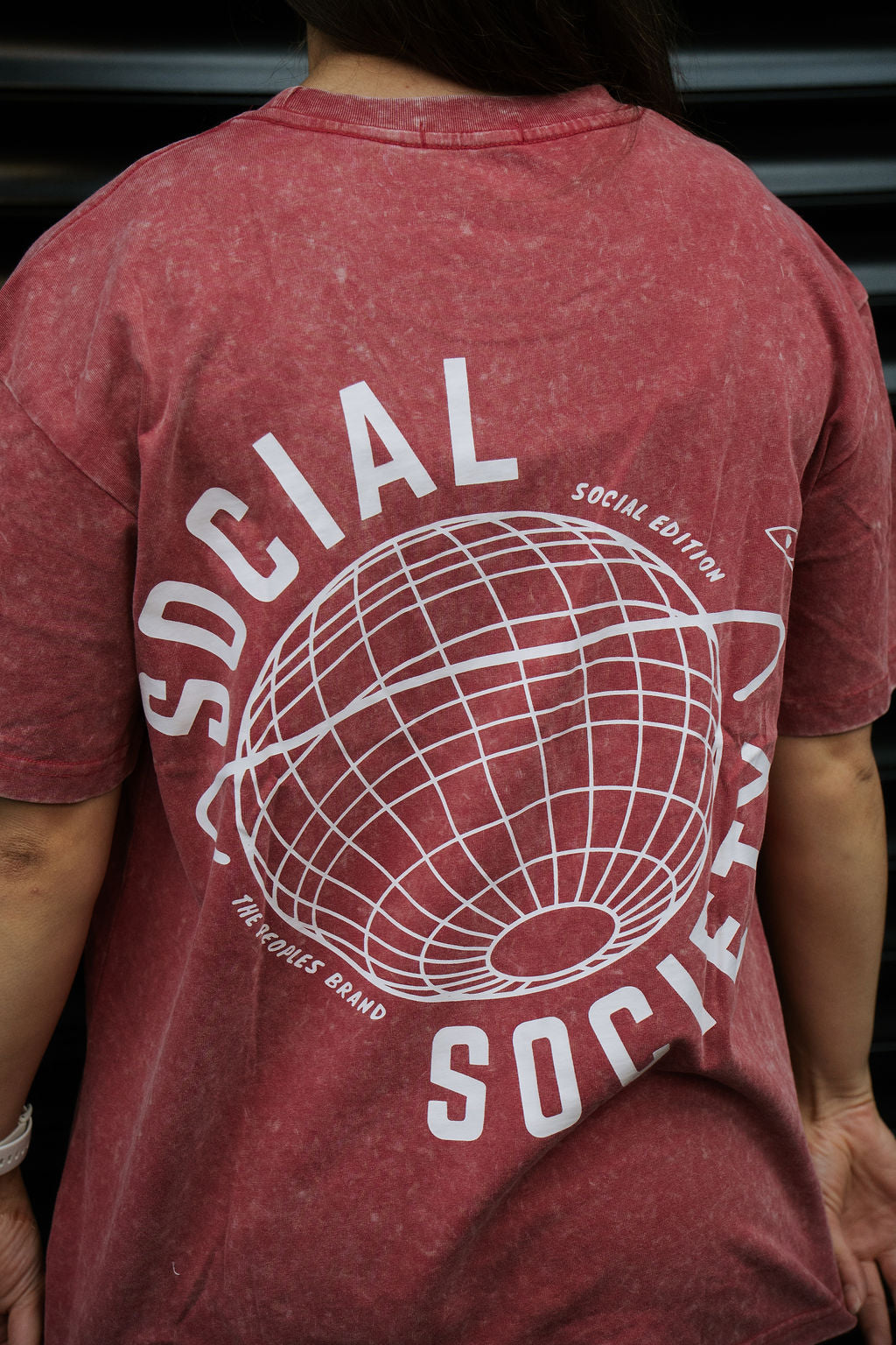 Oversized T-shirt - Red & White logo