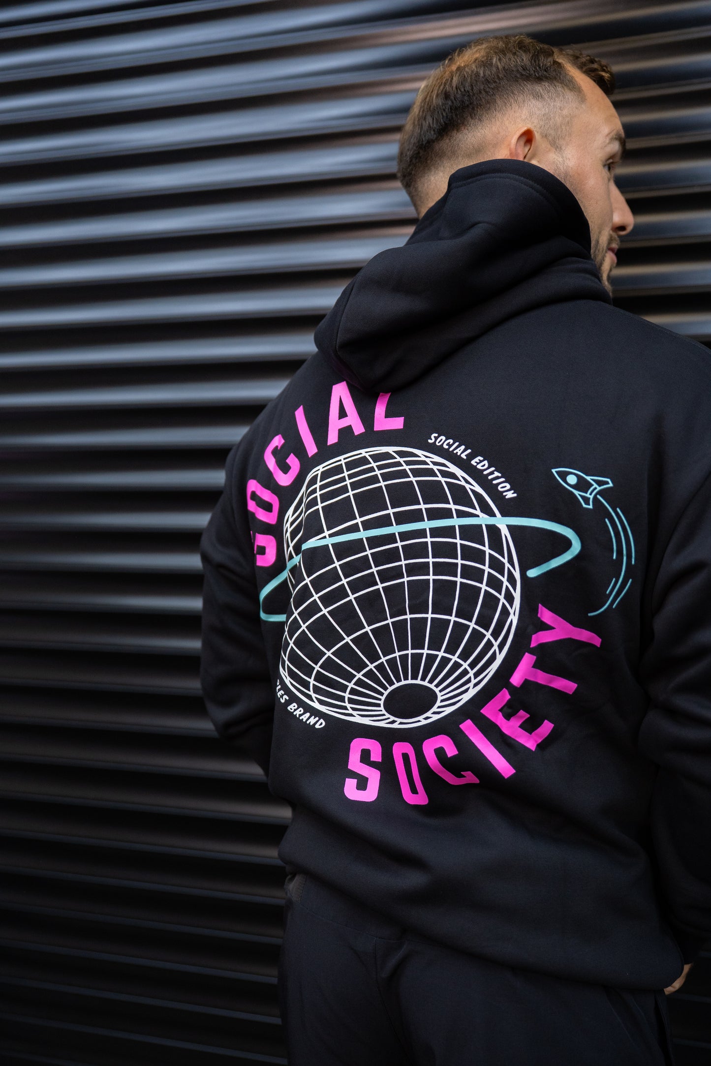 Hoodie- Black & Neon writing