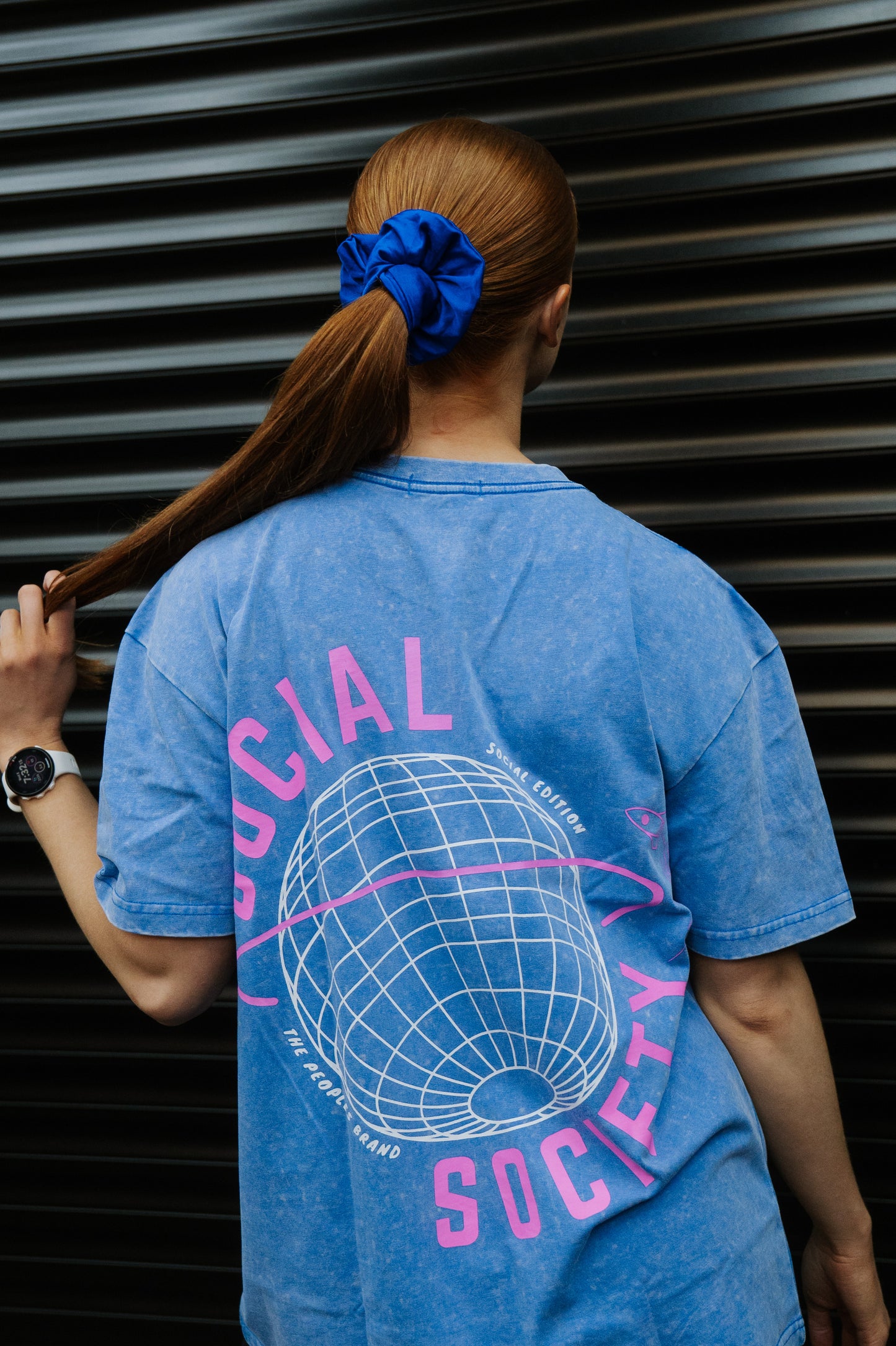 Blue + Pink logo - T-shirt