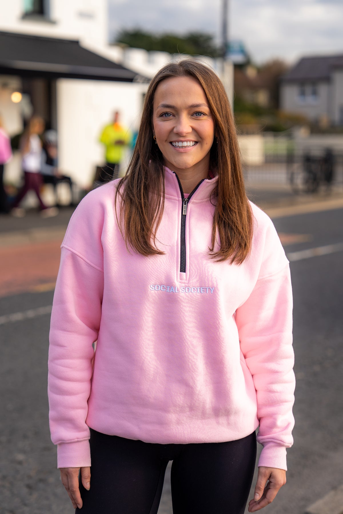 1/4 zip - Pink