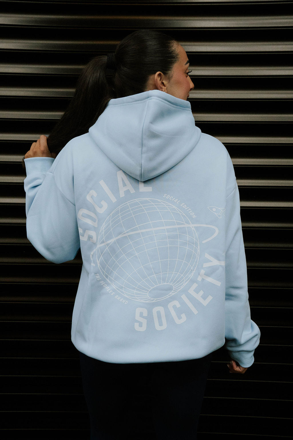 Stonewash hoodie - Pale blue