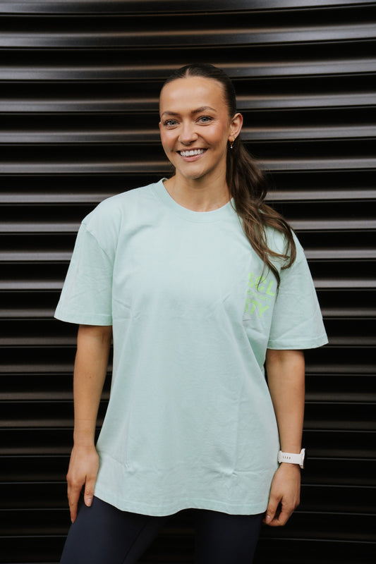 Mint Green + Neon Green logo - Tshirt