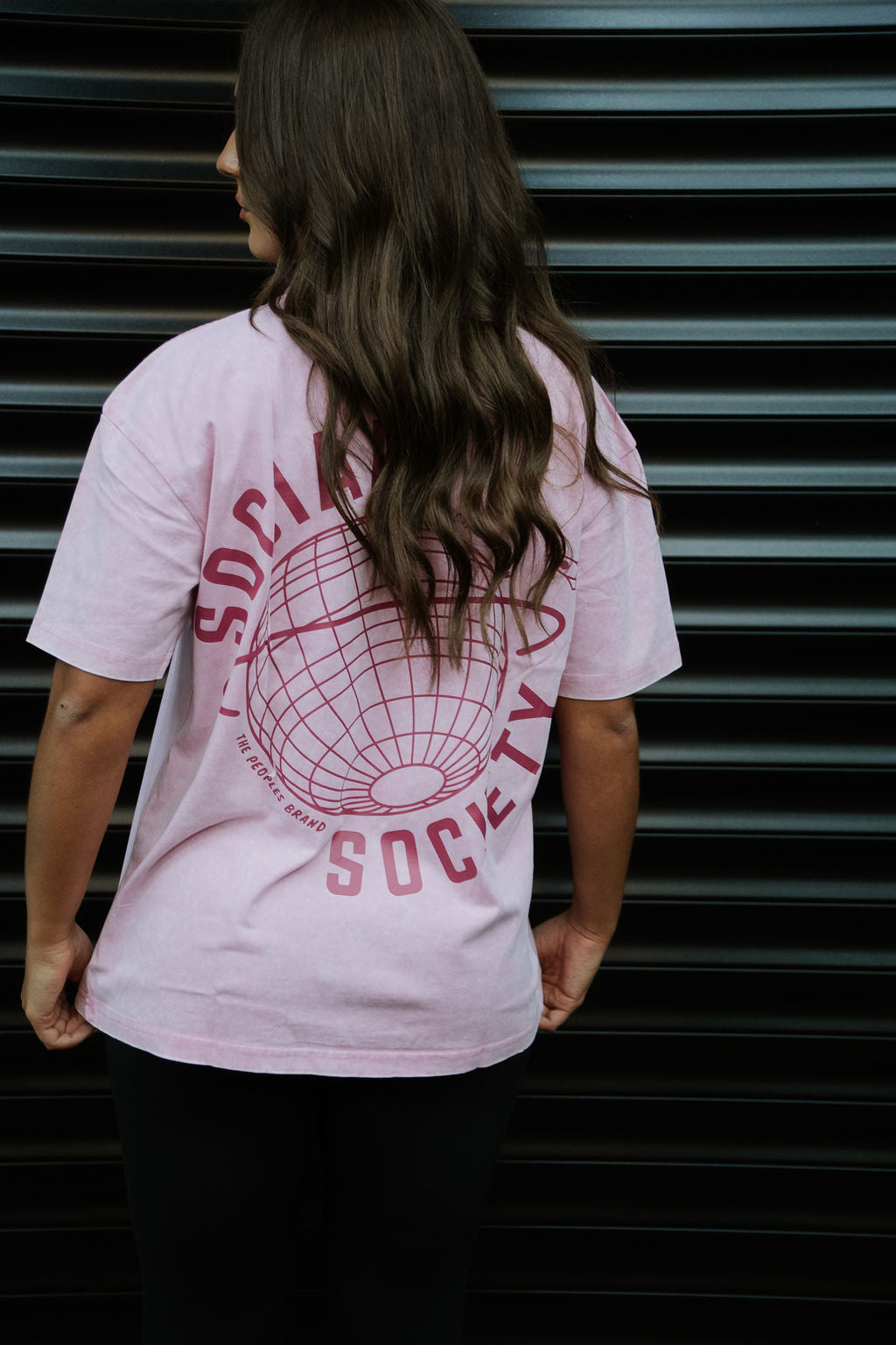 Oversized T-shirt - Pink & Red logo
