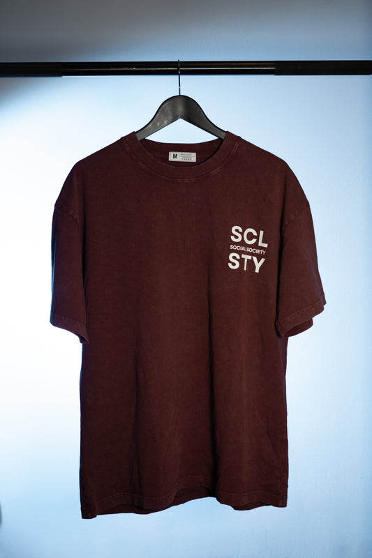 Oversized Burgundy T-Shirt - Social Edition