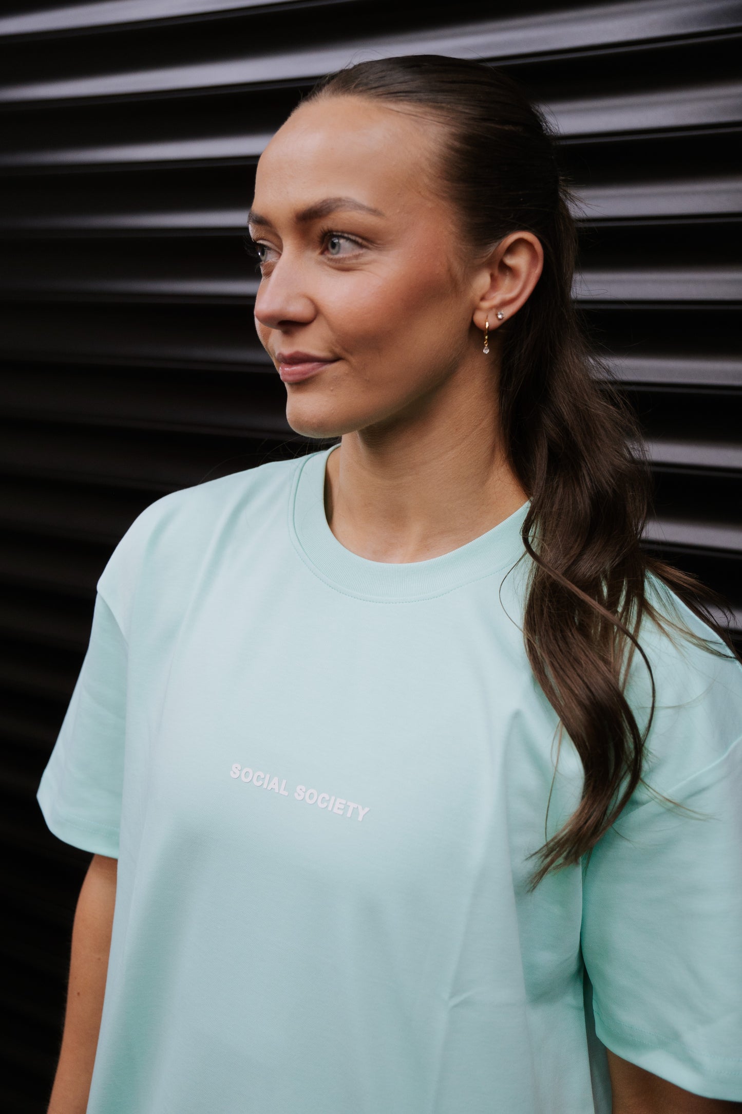 Mint + White logo - Coffee club Tshirt