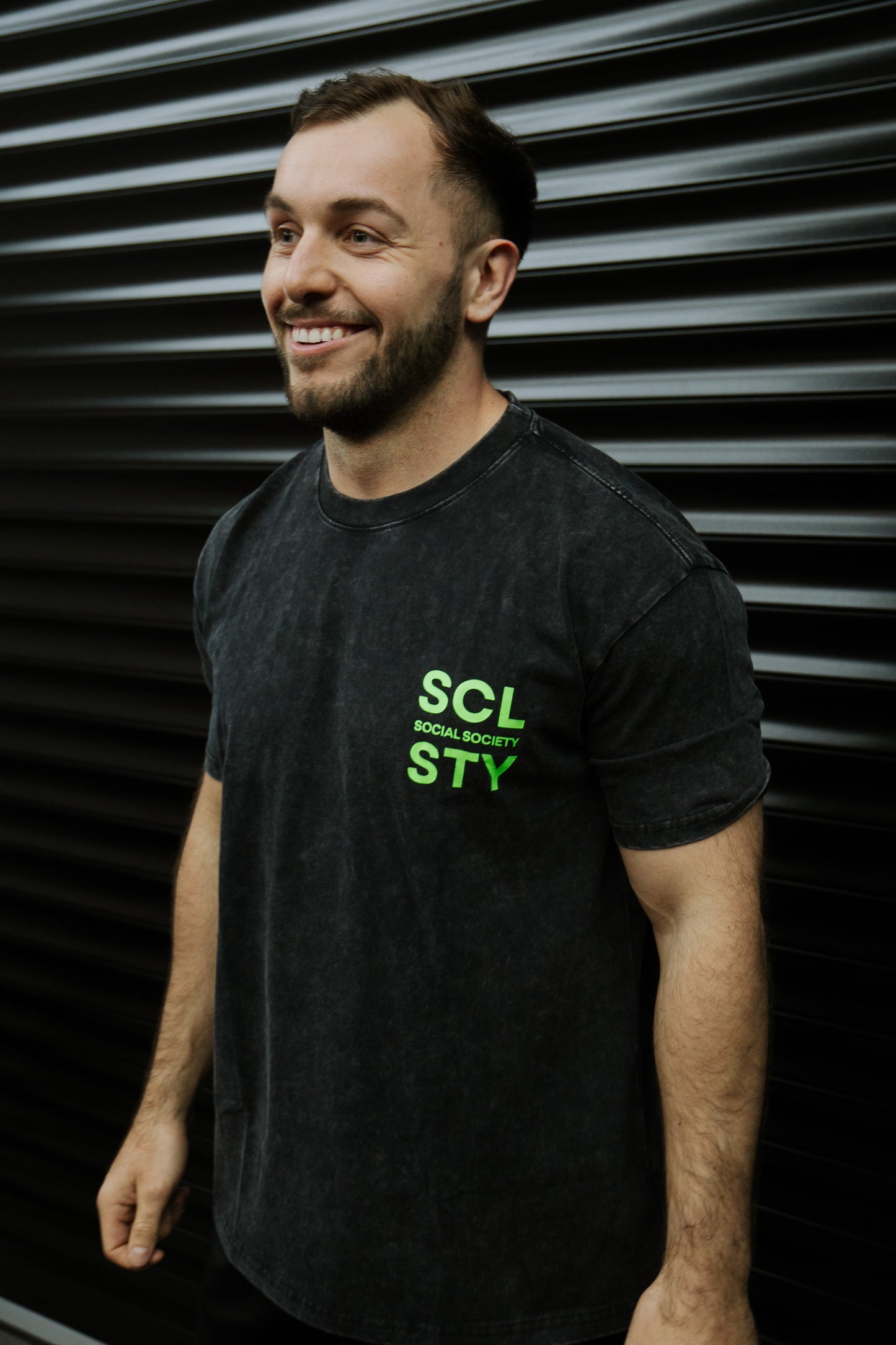 Black + Neon Green logo - Tshirt