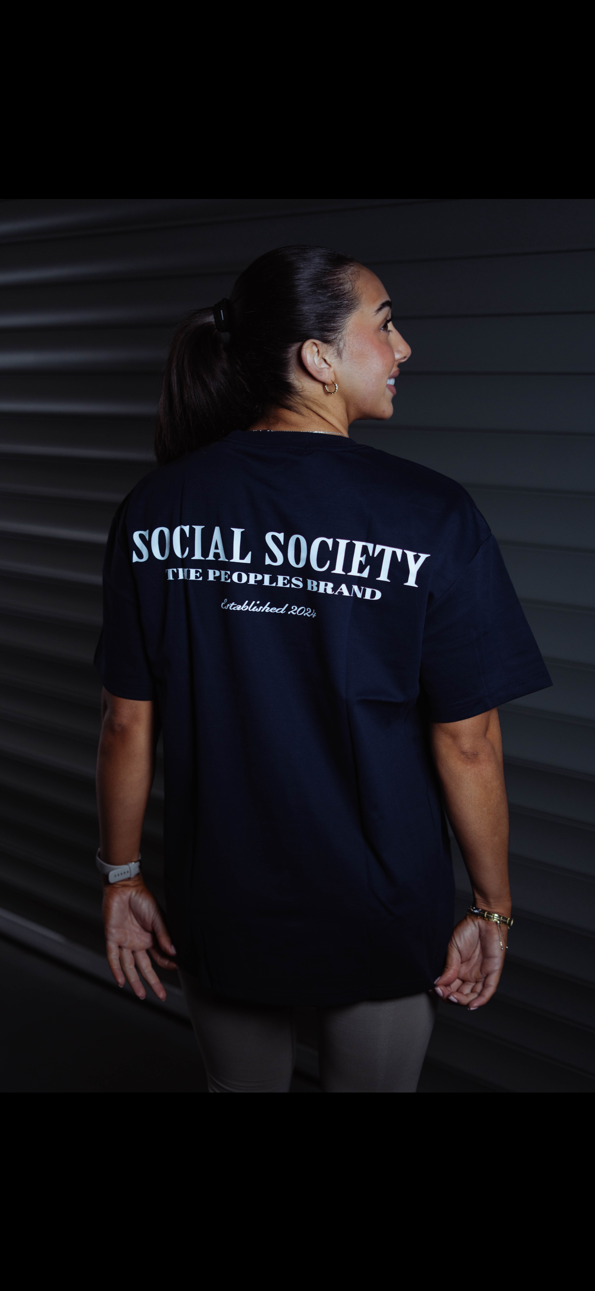 Oversized T-shirt - Navy