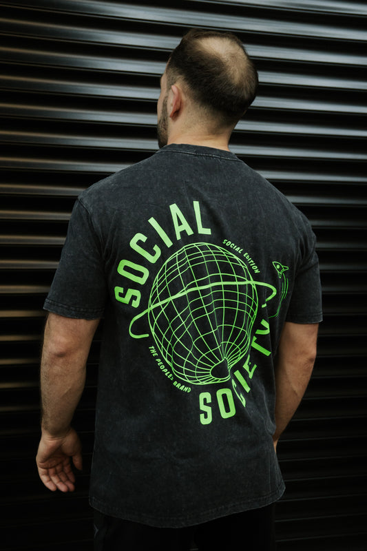 Black + Neon Green logo - Tshirt
