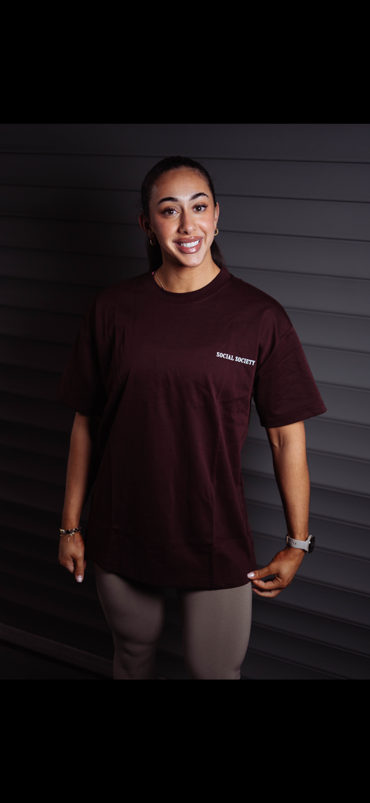 Oversized T-shirt - Burgundy