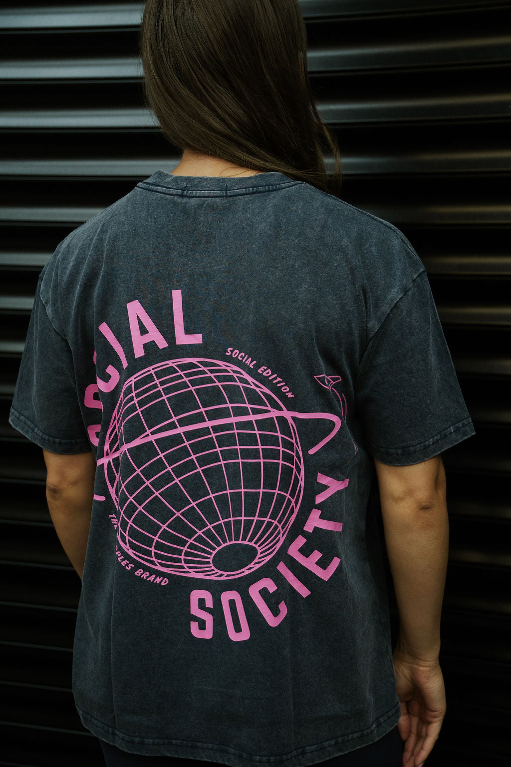 Oversized T-shirt - Navy & Pink