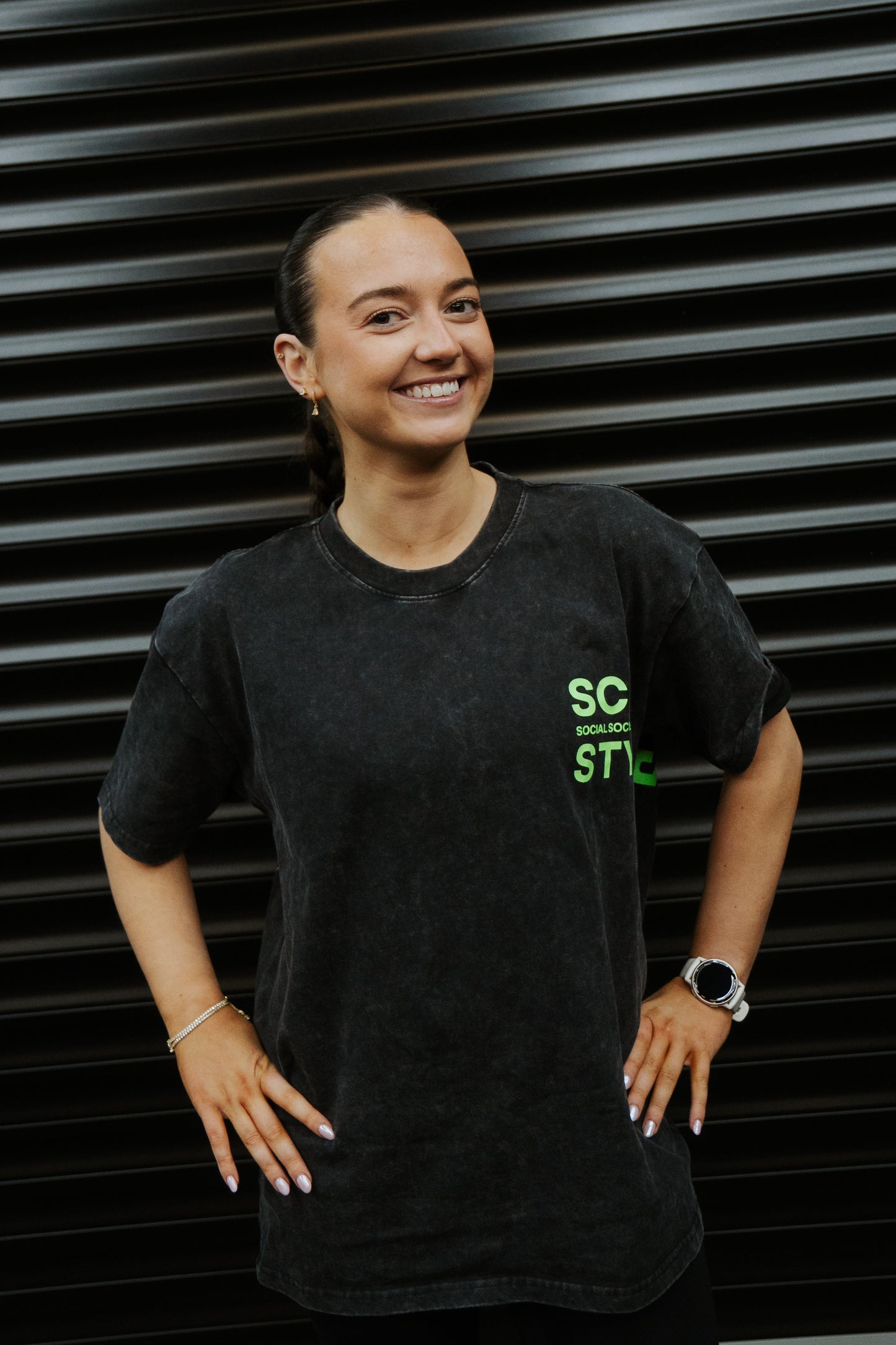 Black + Neon Green logo - Tshirt