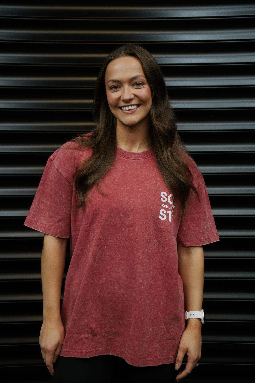Oversized T-shirt - Red & White logo