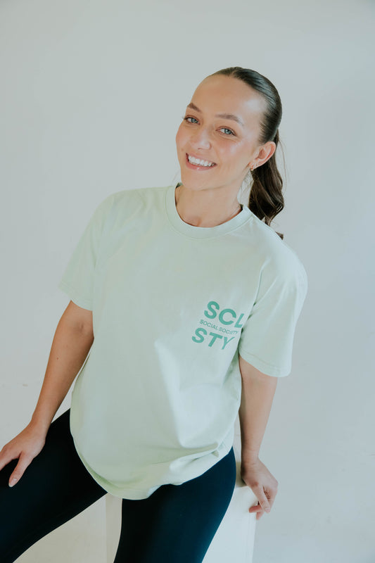 Stonewash T-shirt - Lime Green