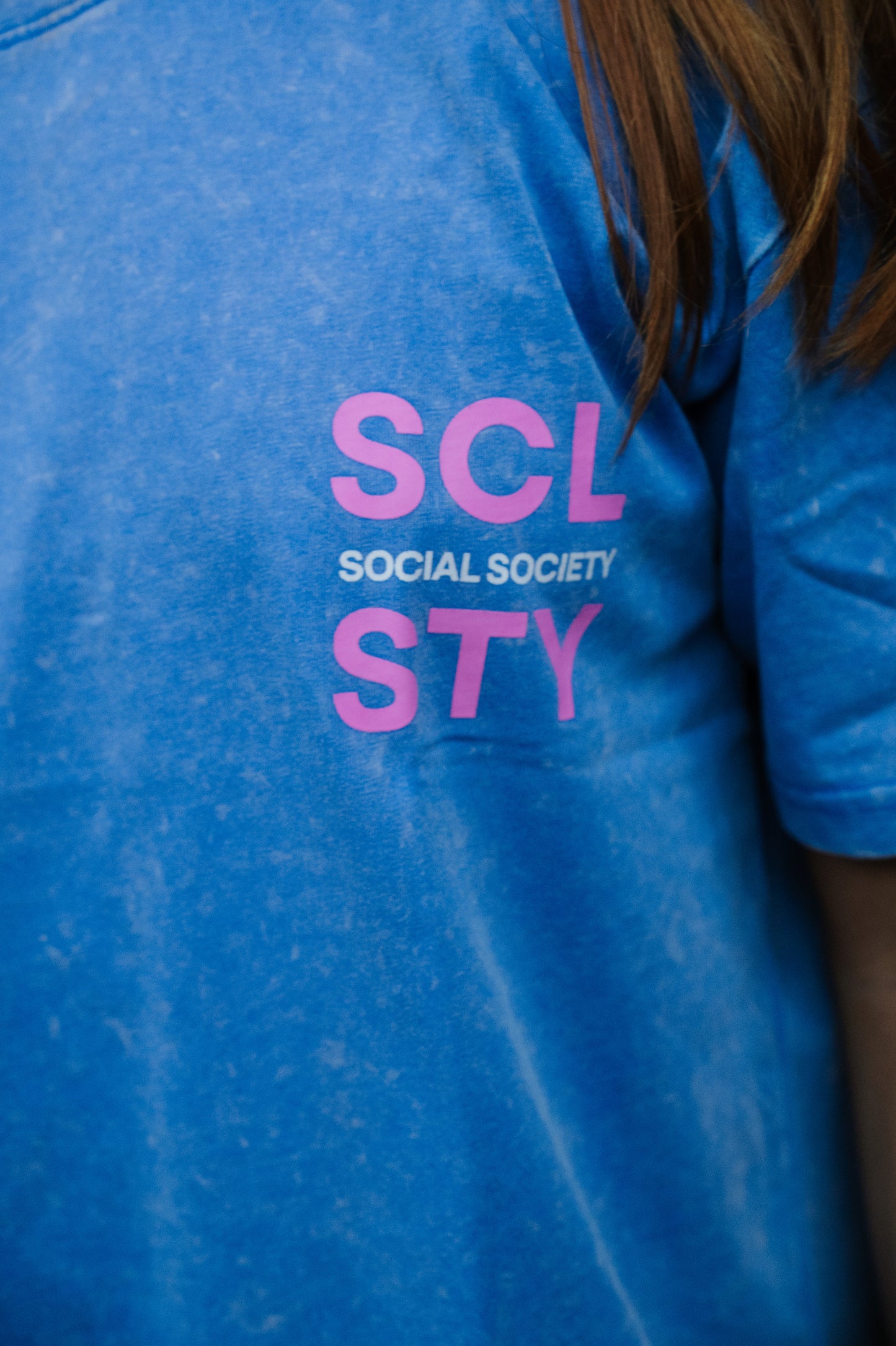 Blue + Pink logo - T-shirt