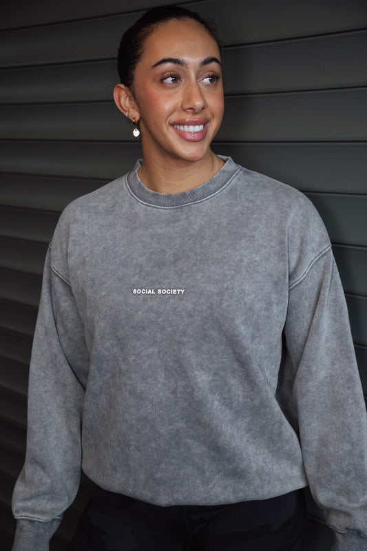 Stonewash jumper - Graphite Grey