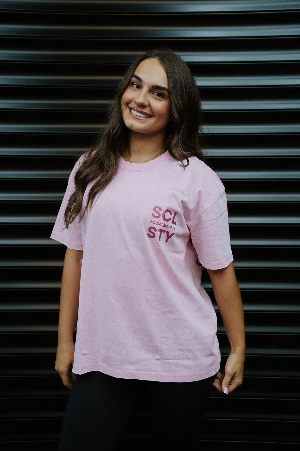 Oversized T-shirt - Pink & Red logo