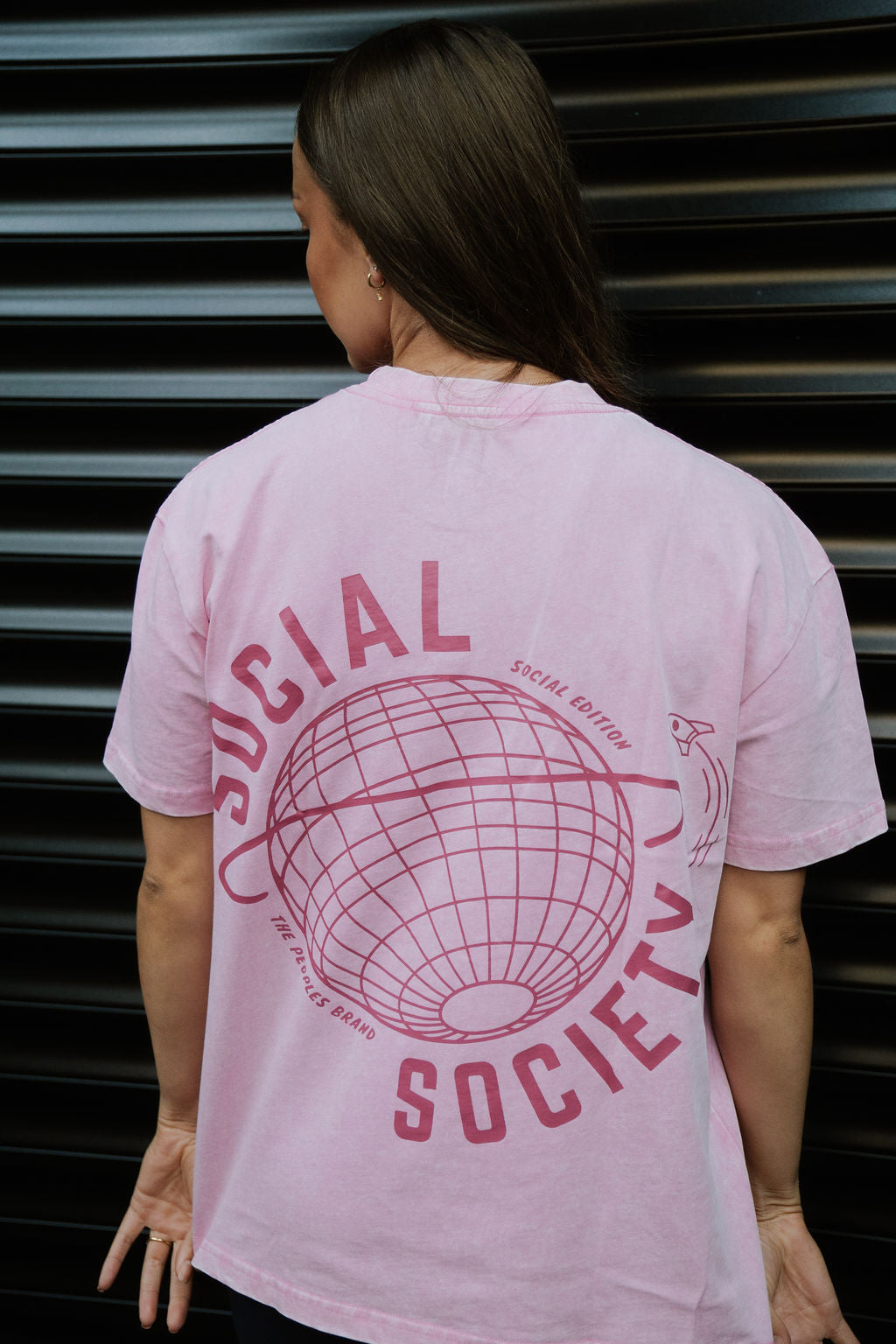 Oversized T-shirts - stonewash Pink