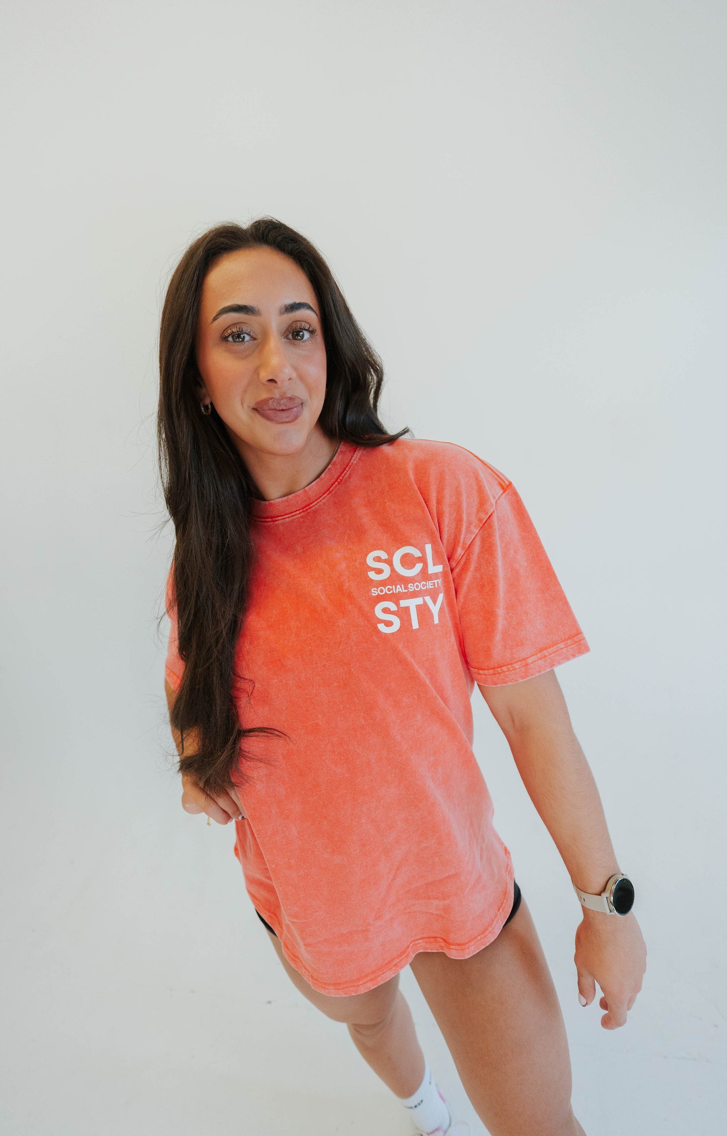 Stonewash T-shirt - Orange