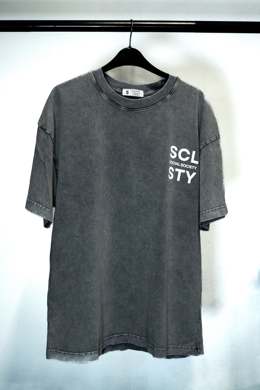 Oversized T-shirt - Charcoal stonewash